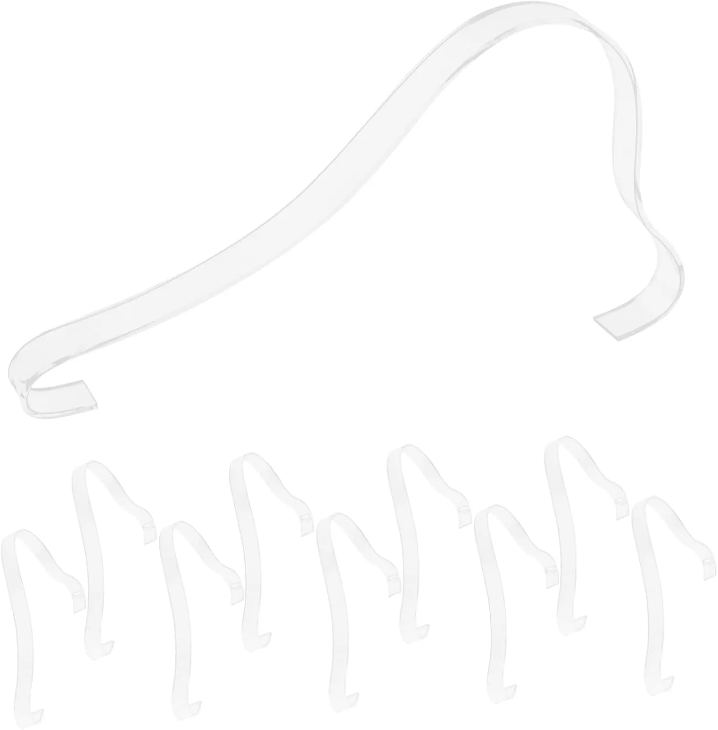 10Pcs High Heels Display Rack Transparent Shoe Holder with Unique Curved Design for Organizing and Showcasing Footwear for Home and Retail Use