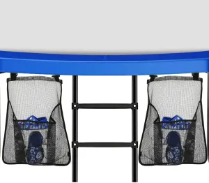2-Piece Trampoline Shoe Bag - Mesh Storage with 2 Hook & Loop Straps - Indoor Fitness Shoe Organizer