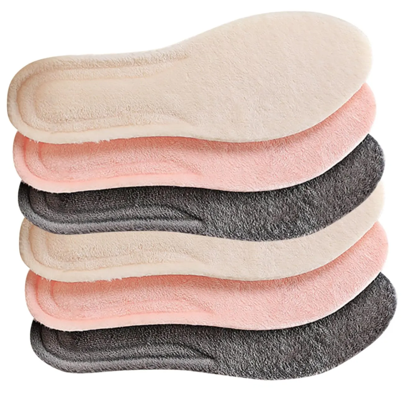 3 Pairs Insoles Shoe Inserts Shoe Cushions Winter Shoe Pad Shoe Accessories Breathable Inner Soles Sports Shoe Pads Cotton Insole Men and Women Heighten Sherpa/811