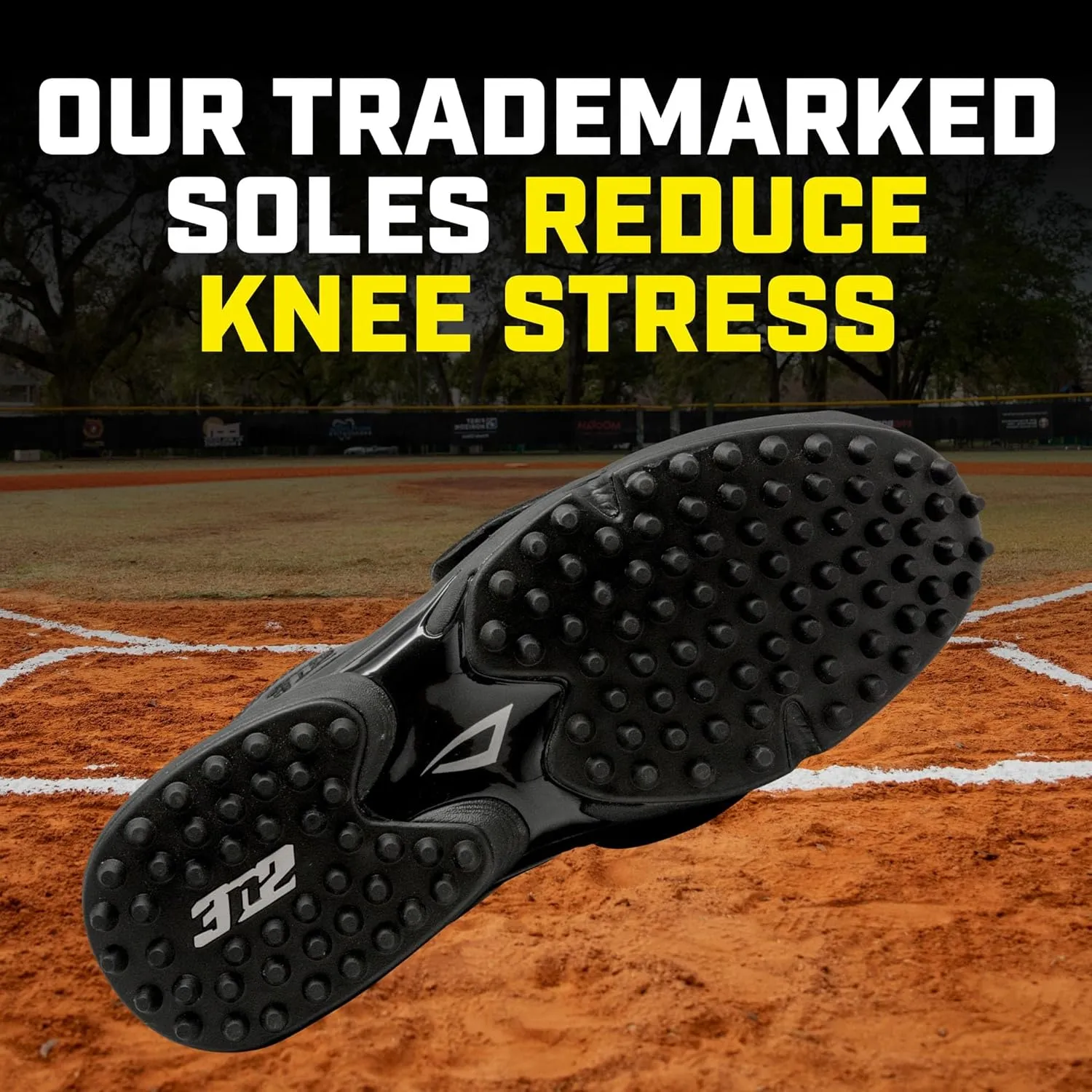 3N2 Men's Baseball Umpire Officiating Shoe Reaction Pro Plate Sturdy Design & Comfort Optimum Protection 100% Genuine Leather No Extra Weight, D & EE Widths for Softball & Baseball Umpires Black