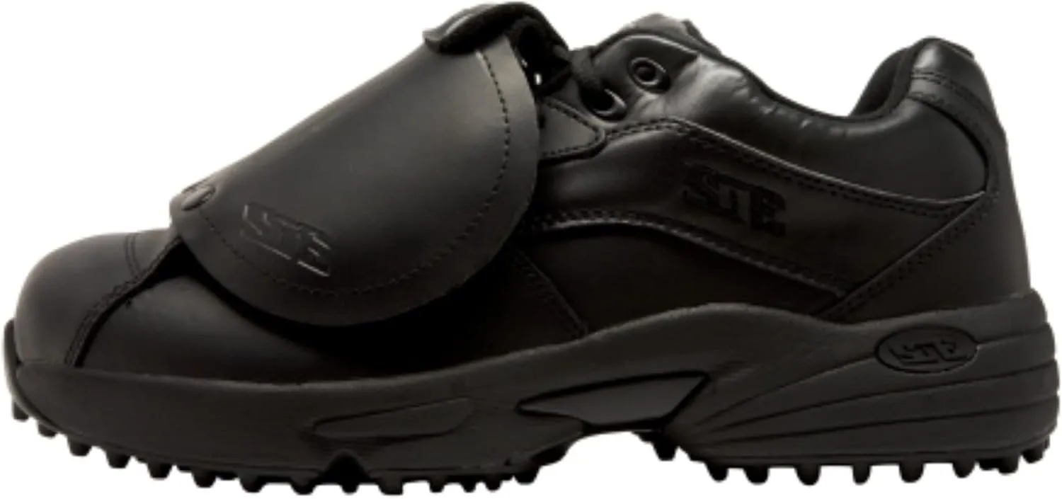 3N2 Men's Baseball Umpire Officiating Shoe Reaction Pro Plate Sturdy Design & Comfort Optimum Protection 100% Genuine Leather No Extra Weight, D & EE Widths for Softball & Baseball Umpires Black