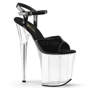 8 Inch Heel FLAMINGO-809 Black-Clear