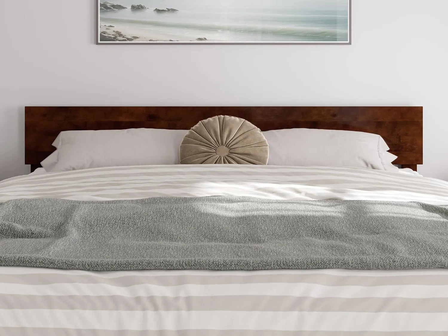 AFI, Wesley King Platform Bed with Panel Footboard and Storage Drawers, Walnut