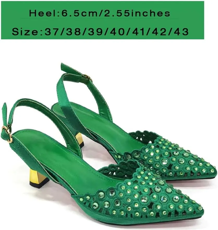 African Wedding Shoes and Bag Set Gold Color Italian Shoes with Matching Bags Nigerian Lady Party
