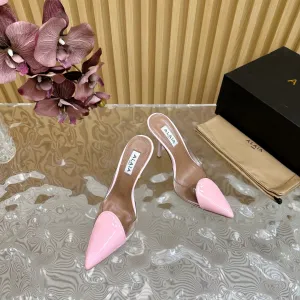 Alaila Mule 100mm In Pink Lambskin 957209
