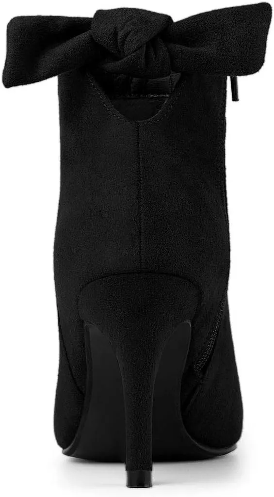 Allegra K Women's Pointed Toe Stiletto Heel Ankle Boots