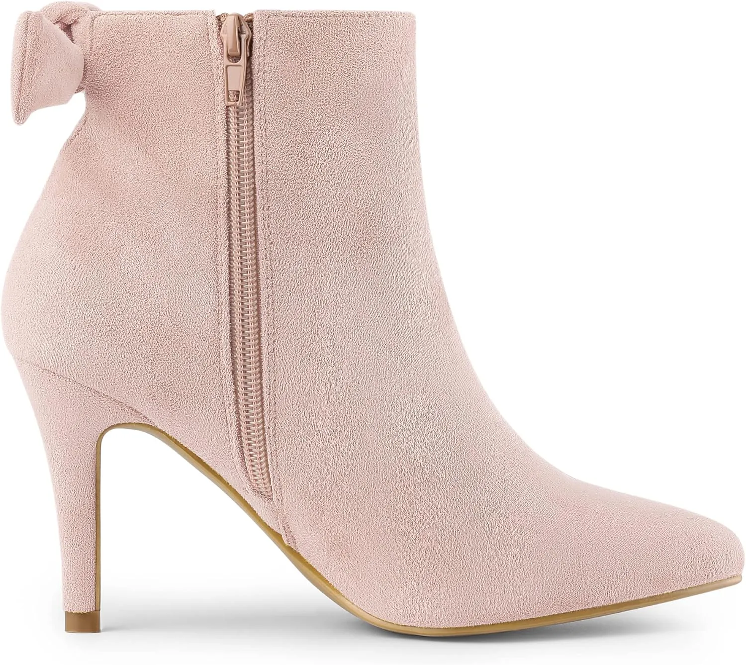 Allegra K Women's Pointed Toe Stiletto Heel Ankle Boots