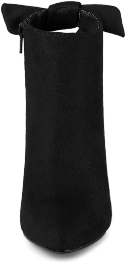 Allegra K Women's Pointed Toe Stiletto Heel Ankle Boots