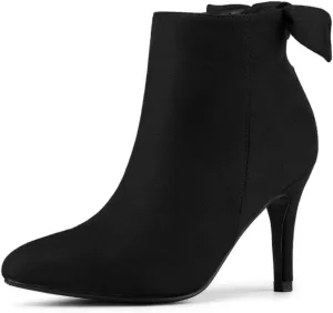 Allegra K Women's Pointed Toe Stiletto Heel Ankle Boots