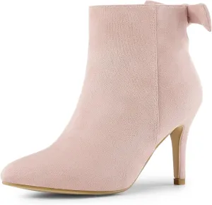 Allegra K Women's Pointed Toe Stiletto Heel Ankle Boots