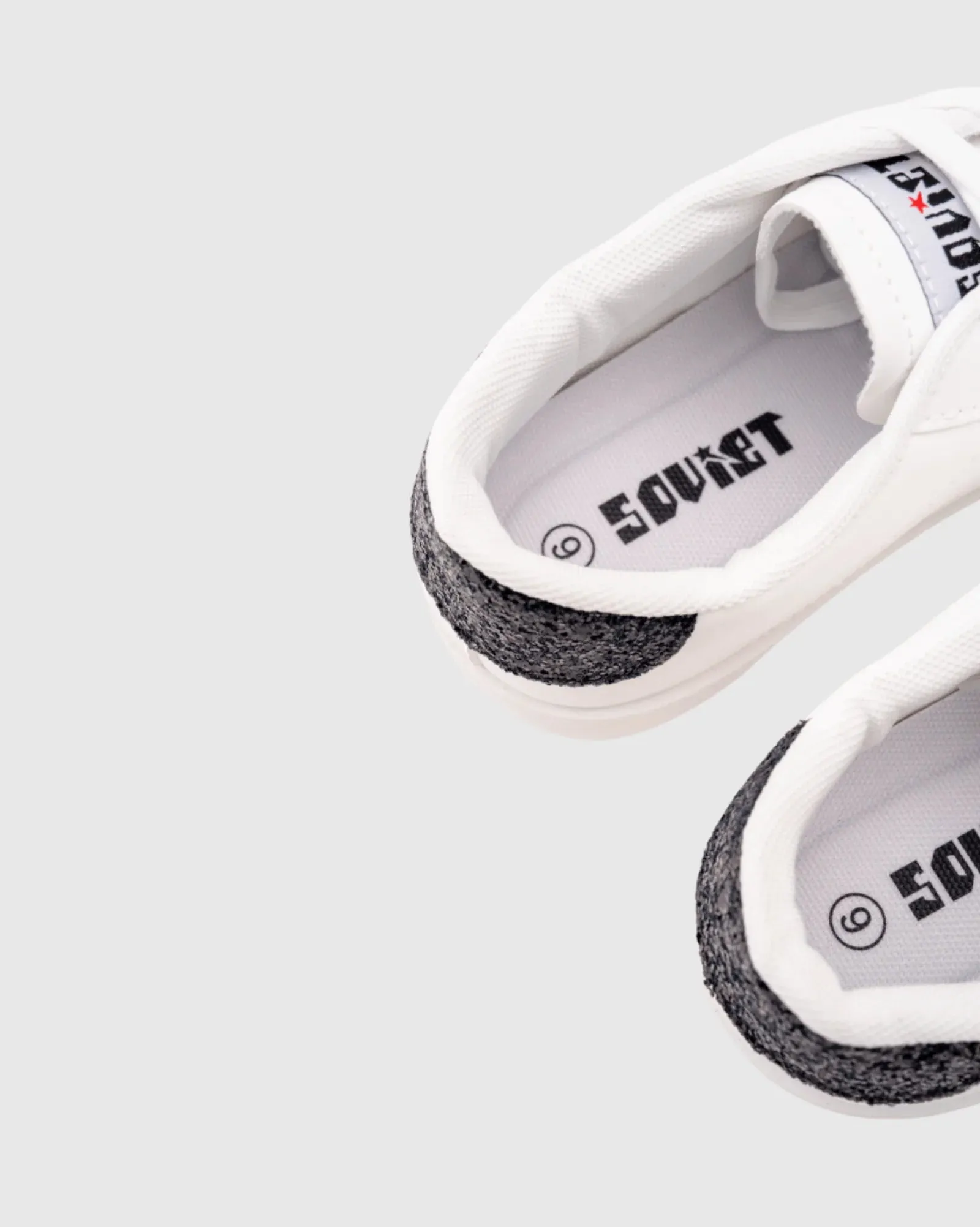 Alyssa Glitter Sneaker in White / Gold / Black