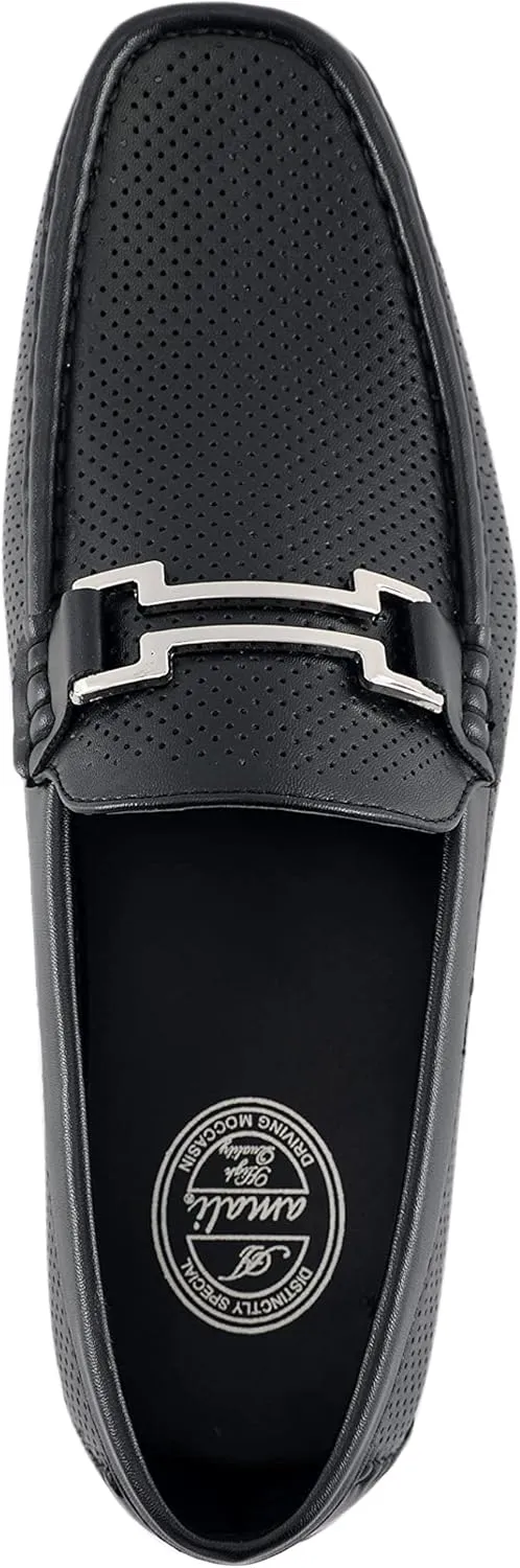 Amali Slip-On Loafer Matching Color Bit, Comfortable Driving Moccasins Shoes for Men