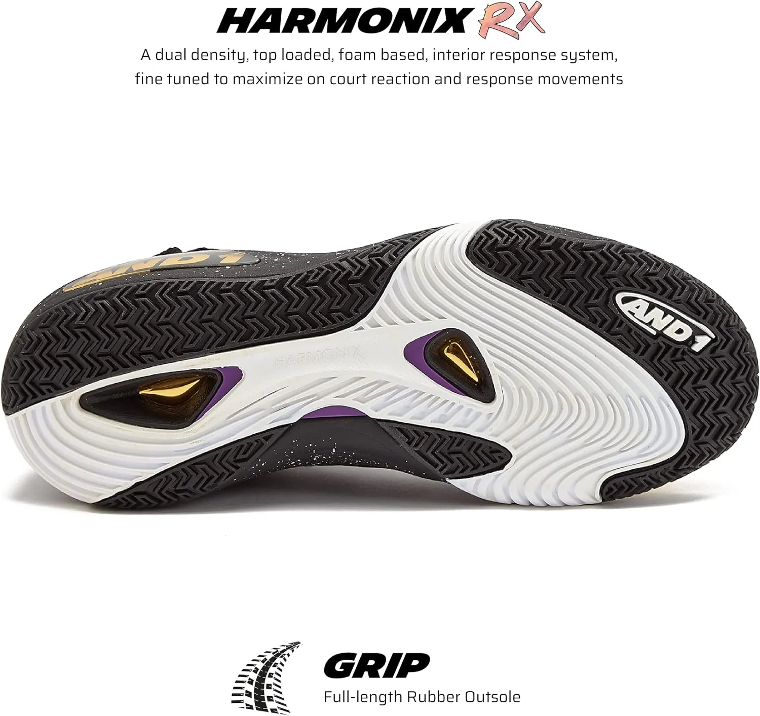 AND1 Attack 2.0 Men’s Basketball Shoes, Indoor or Outdoor, Street or Court