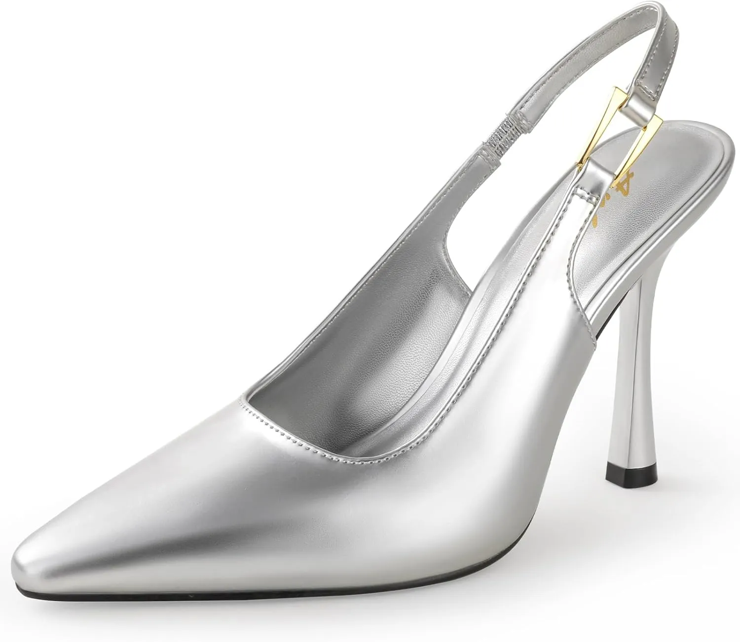 Ankis Slingback Heels for Women 3.9in Kitten Heels Closed Pointed Toe High Heel Wedding Party Dress Shoes Women's Pumps