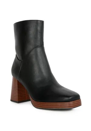 Ankle Platform Block Boots