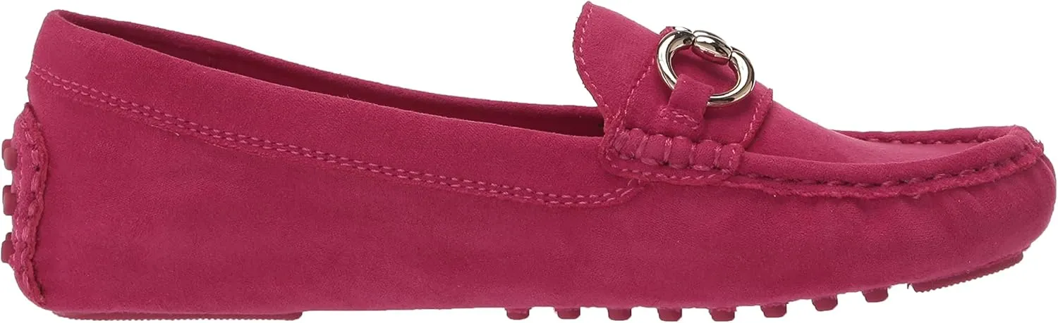 Anne Klein Womens Chrystie Faux Leather Driving Moccasins Moccasins