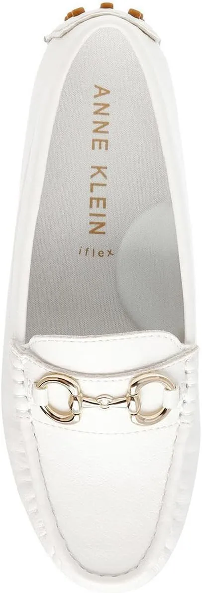 Anne Klein Womens Chrystie Faux Leather Driving Moccasins Moccasins