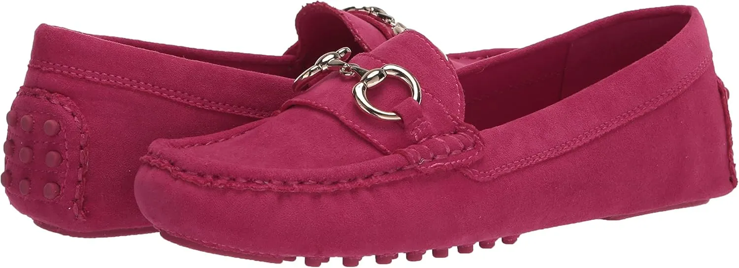 Anne Klein Womens Chrystie Faux Leather Driving Moccasins Moccasins