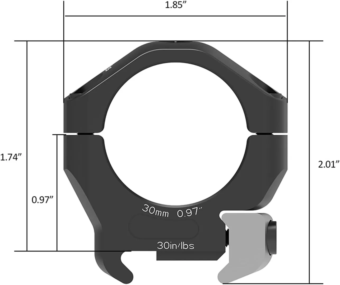 Arken Optics Halo Ti™ Titanium Rifle Scope Rings Precision CNC Machined from 7075 T6 Aluminum & Titanium for MIL-STD Picatinny Rails