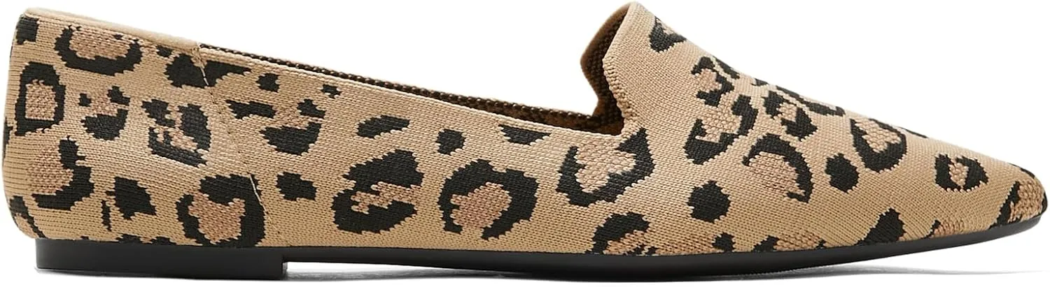 Arromic Women Loafers Flats Comfortable Pointed Toe Loafer Flat Washable Knit Slip On Women Flats for Office Work Casual
