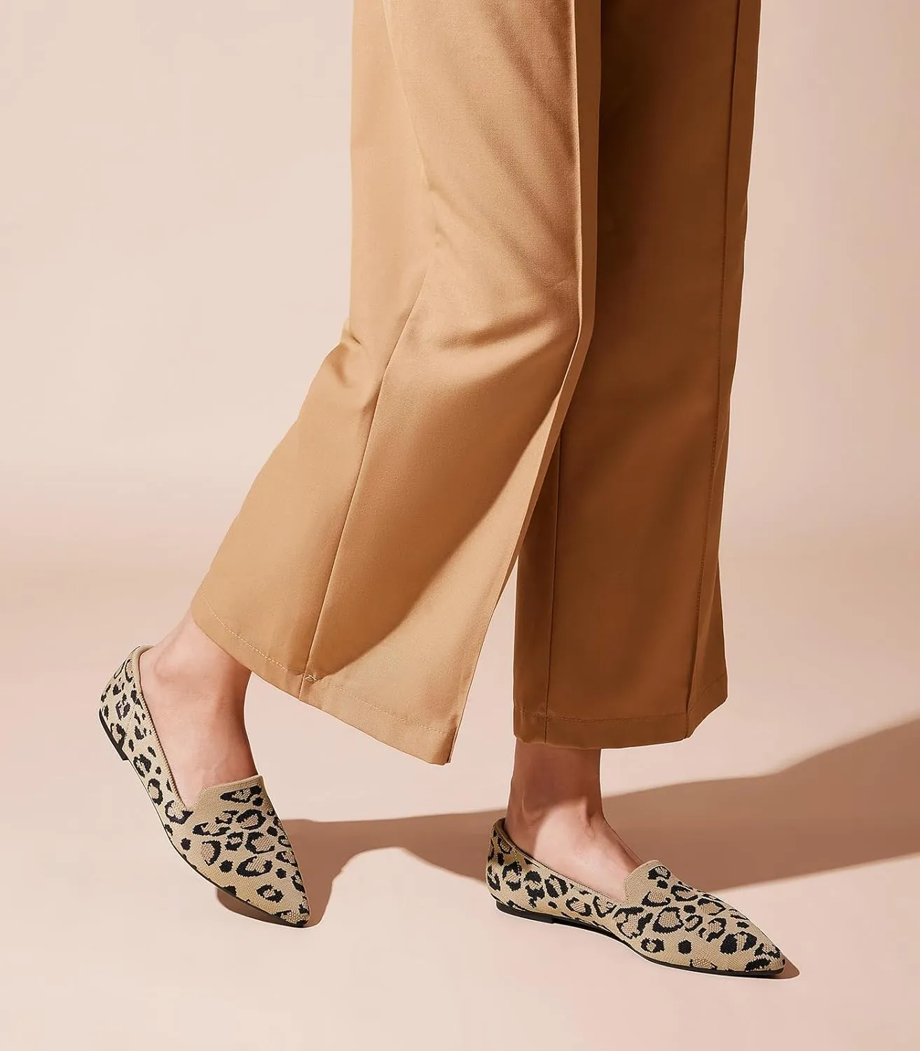 Arromic Women Loafers Flats Comfortable Pointed Toe Loafer Flat Washable Knit Slip On Women Flats for Office Work Casual