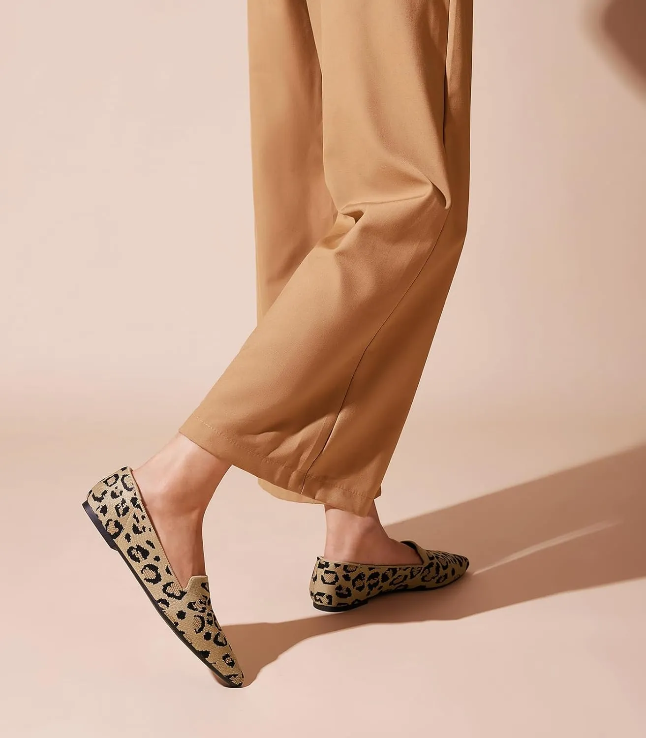Arromic Women Loafers Flats Comfortable Pointed Toe Loafer Flat Washable Knit Slip On Women Flats for Office Work Casual