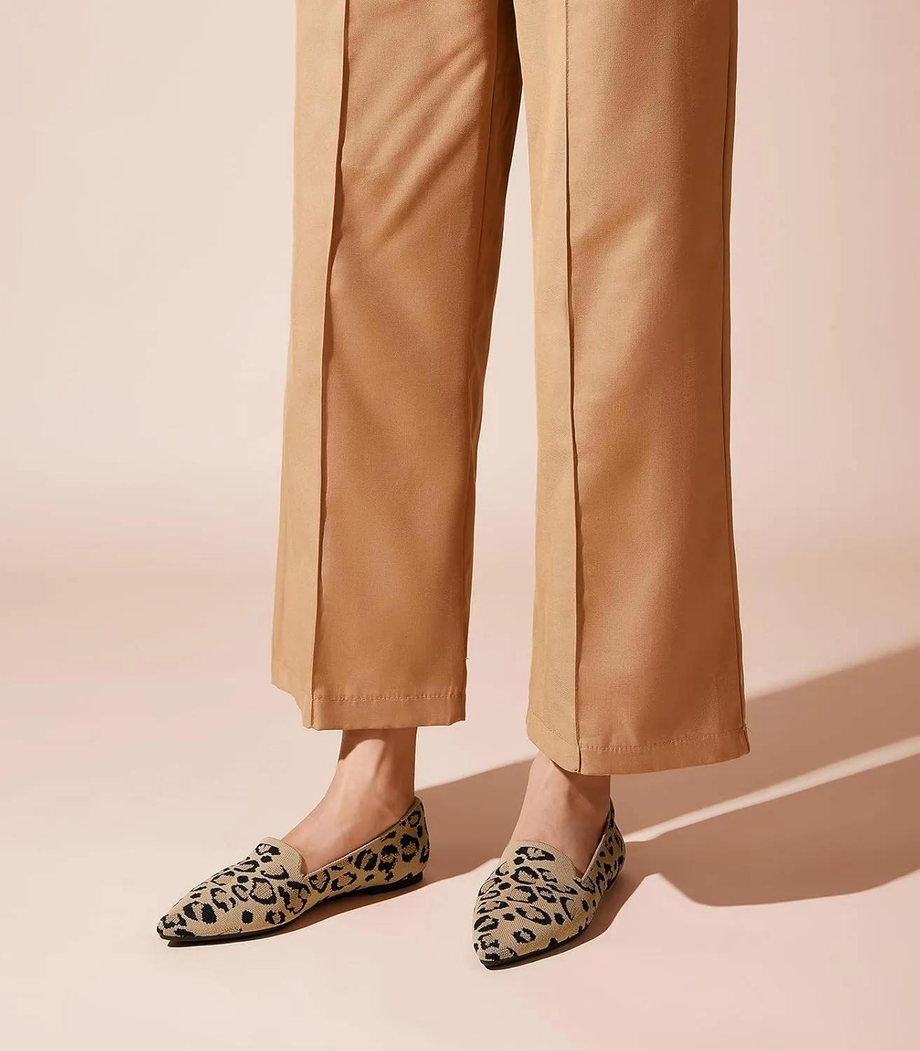 Arromic Women Loafers Flats Comfortable Pointed Toe Loafer Flat Washable Knit Slip On Women Flats for Office Work Casual