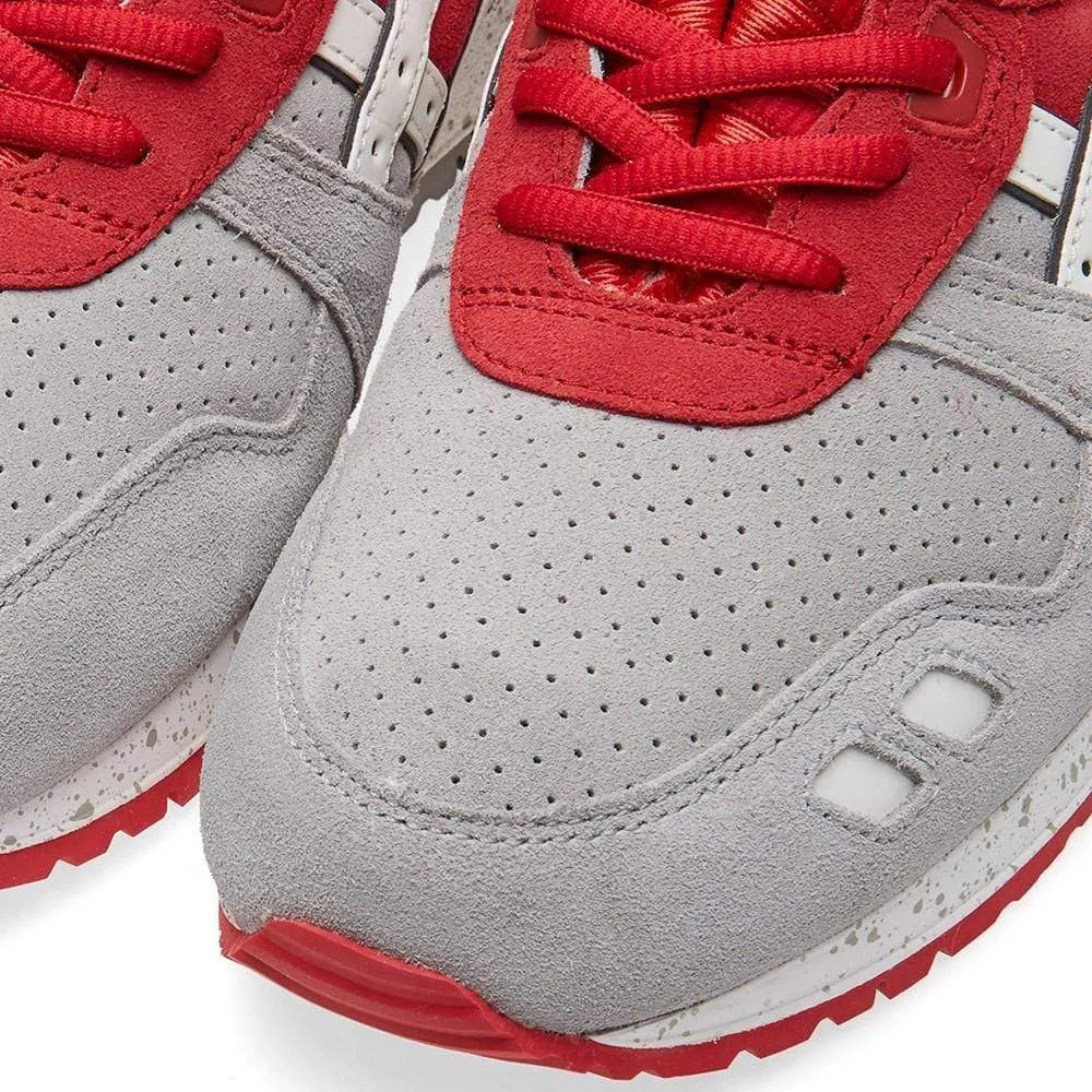ASICS GEL LYTE III 'CRANE' Light Grey & Red