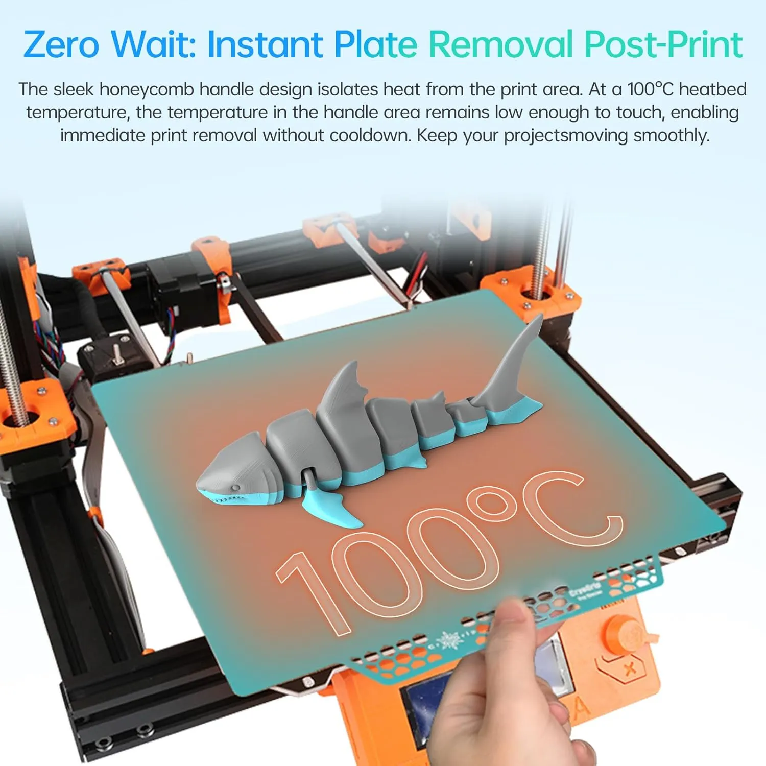 BIQU Cryogrip Pro Glacier Panda Build Plate 254.5x241.5MM for Prusa MK4/MK3/MK3S 3D Printer