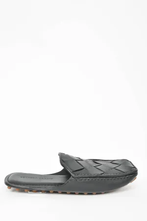 Bottega Veneta Black Intrecciato Leather Mule Slides Size 36.5