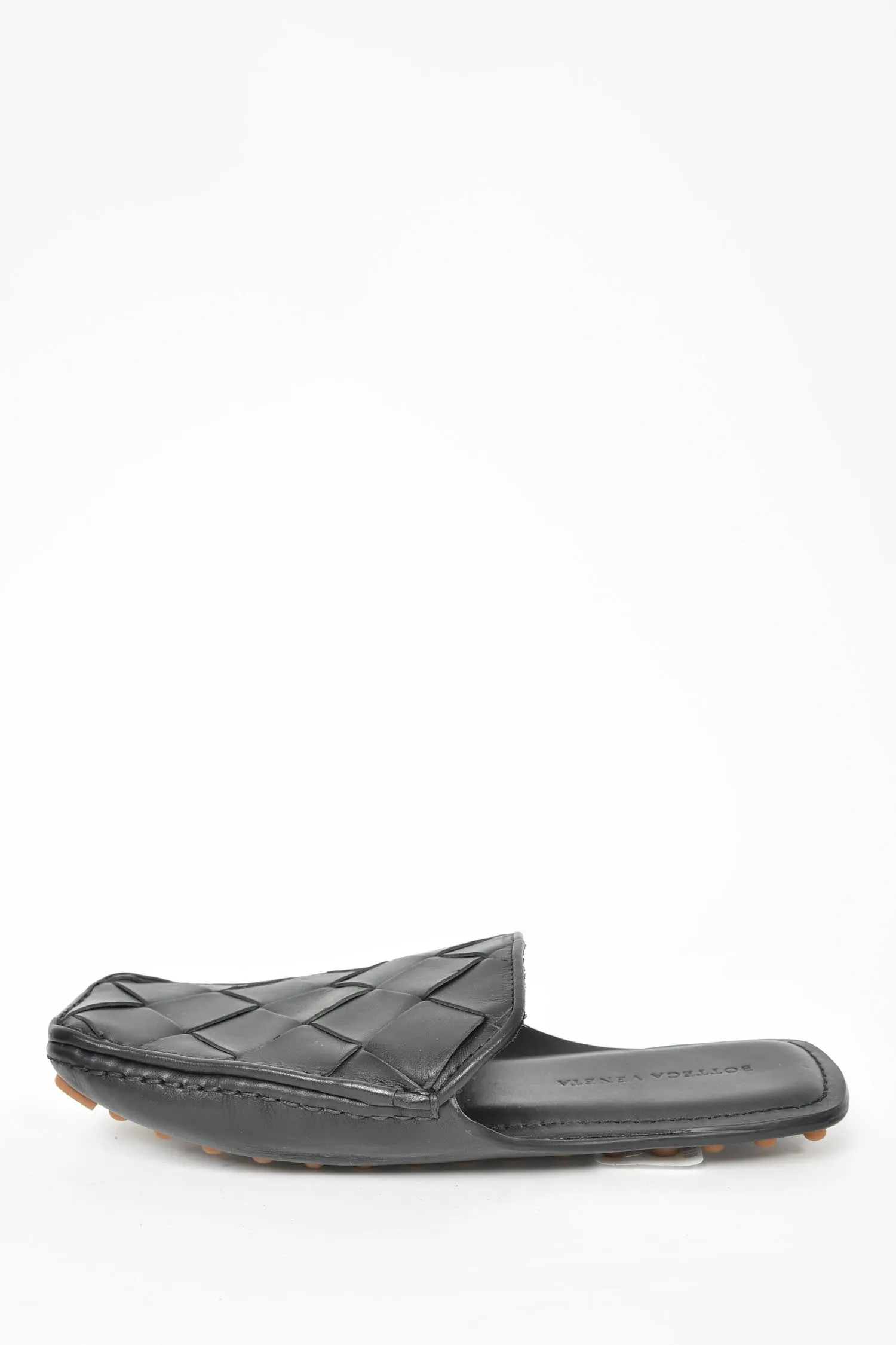 Bottega Veneta Black Intrecciato Leather Mule Slides Size 36.5