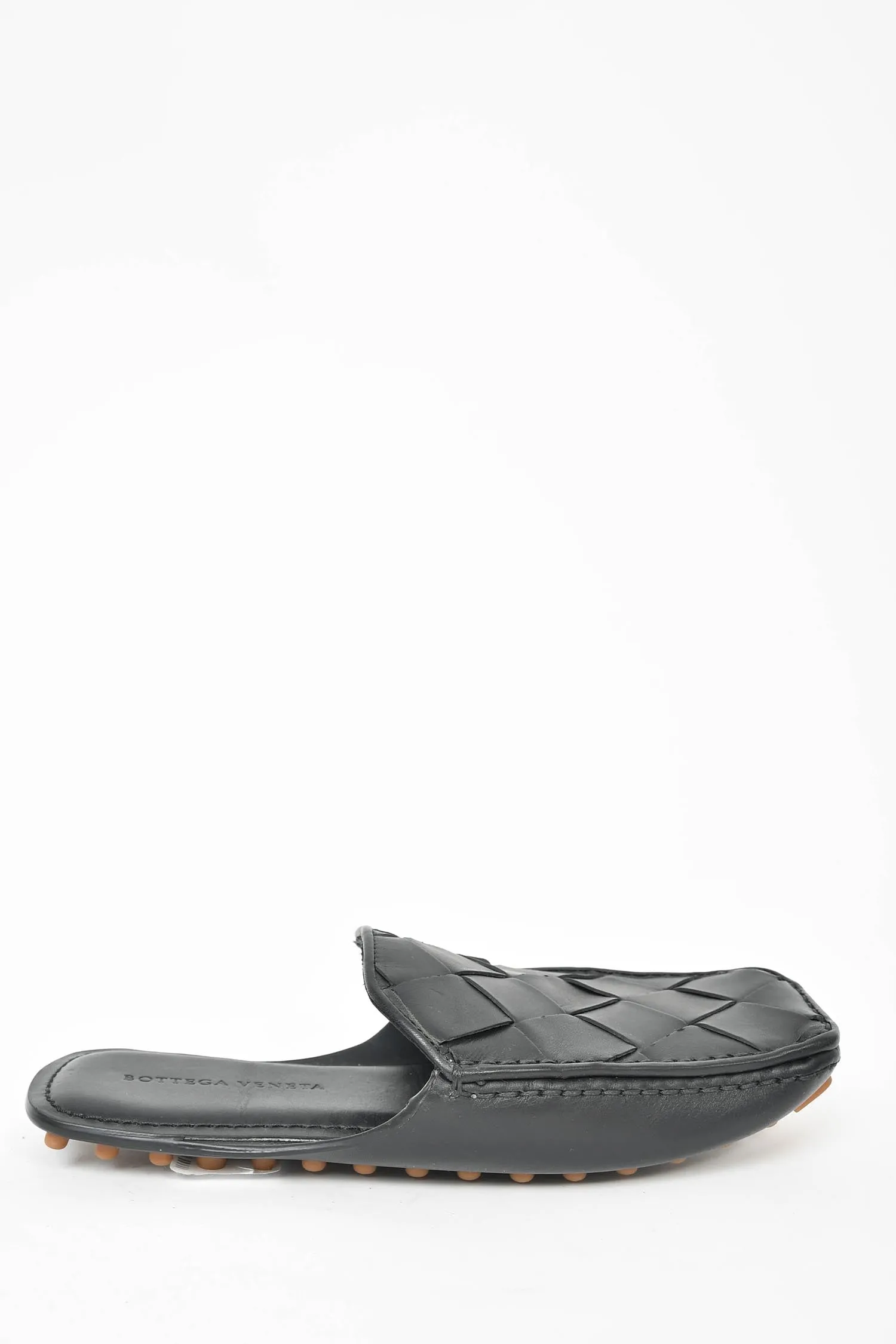 Bottega Veneta Black Intrecciato Leather Mule Slides Size 36.5