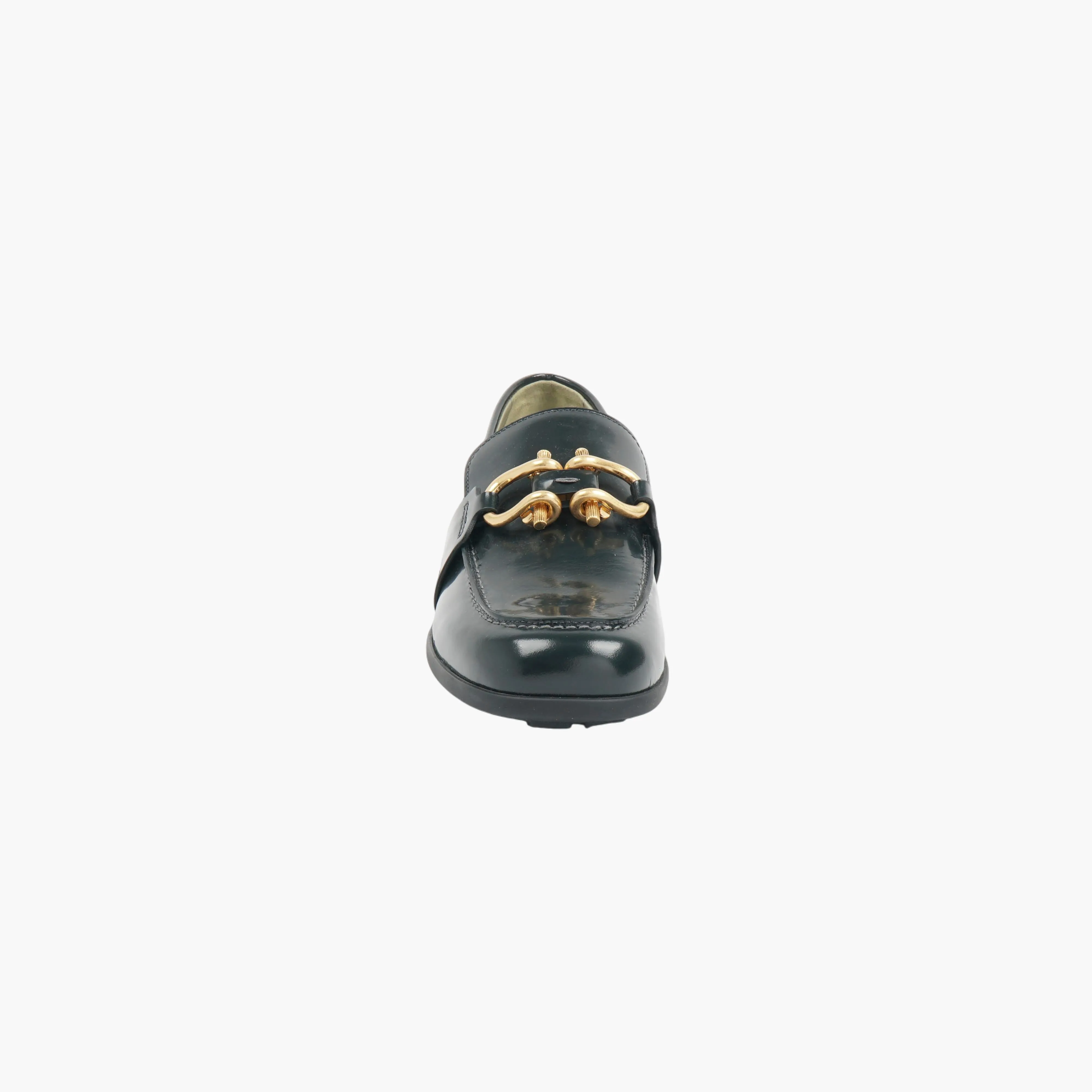 Bottega Veneta Dark Grey-Gold Loafers