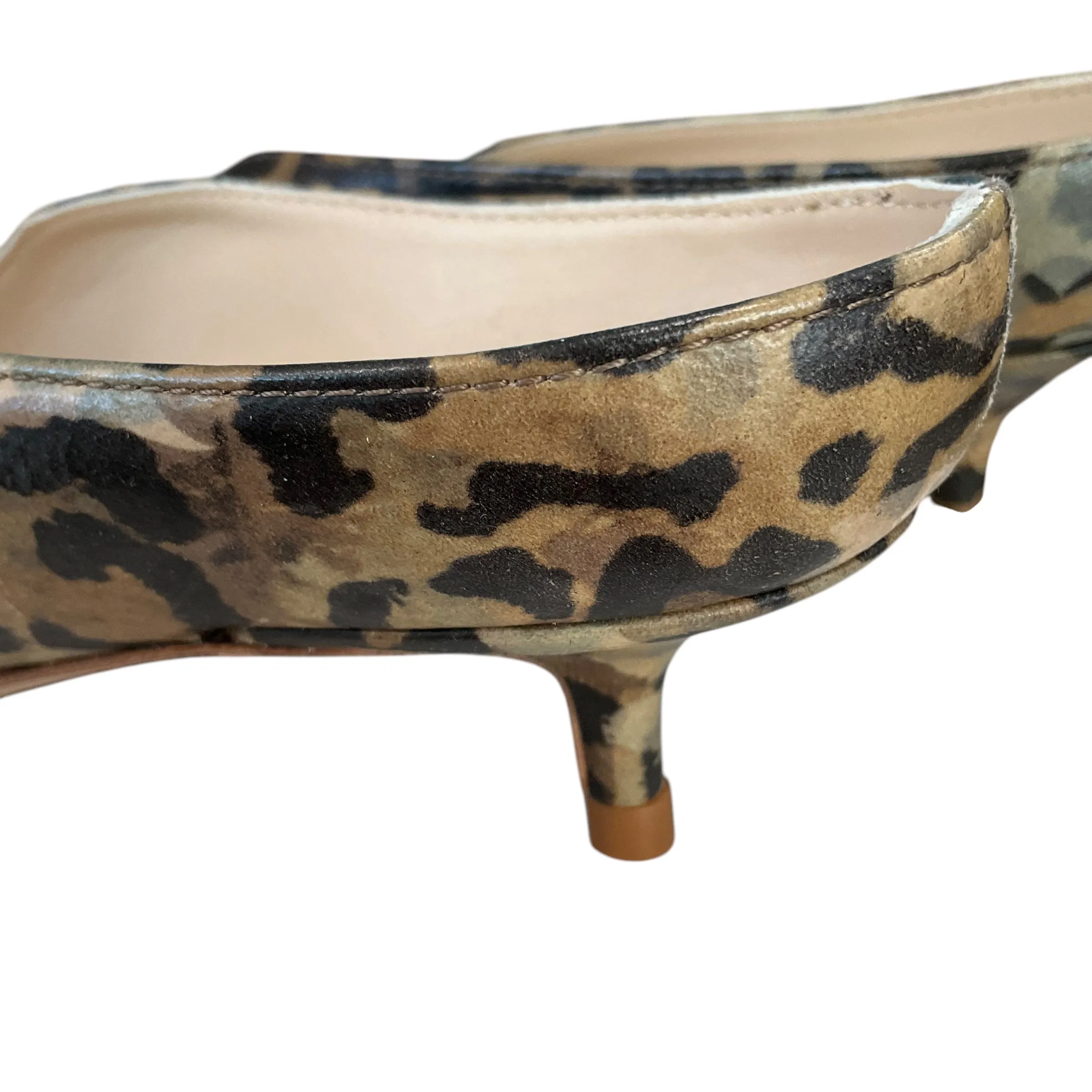 Butter Slip On Kittem Heel Shoe.