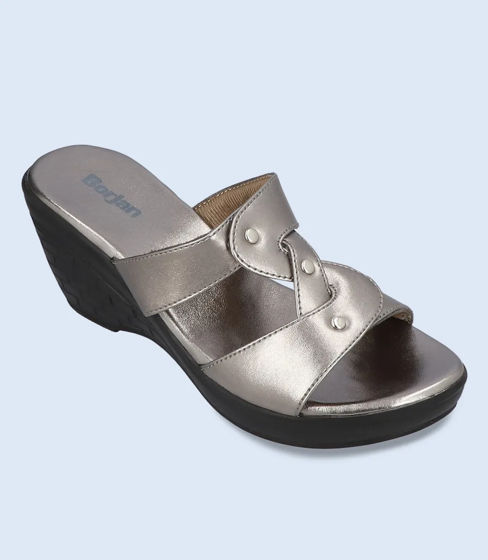 BW9915-GREY-Women Platform Slipper