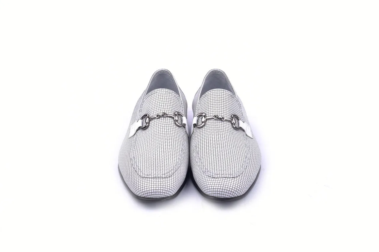 C02021- 6091 Designed Leather-White