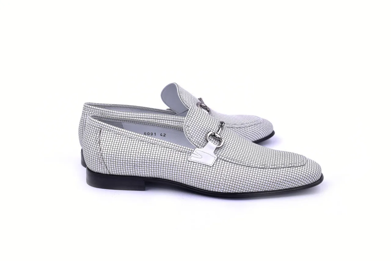 C02021- 6091 Designed Leather-White
