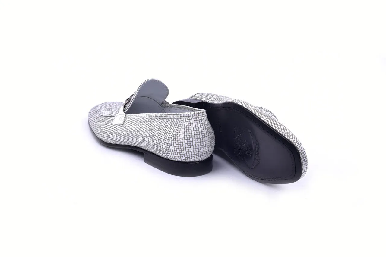 C02021- 6091 Designed Leather-White