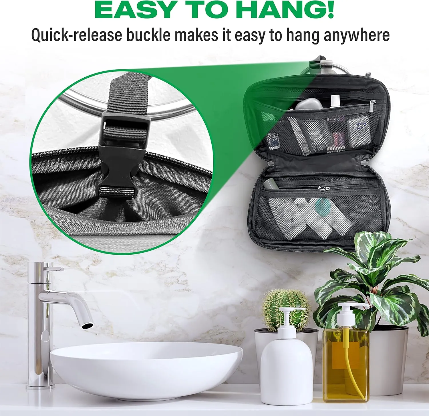 Carry On Travel Backpack Bundle | Island Hopper Travel Backpack with Toiletry Bag and 4-Piece Compression Packing Cube Set (Black with 4 Piece Packing Cube Set, 40L)