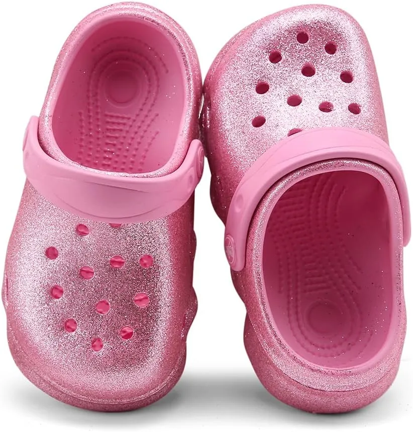 Casual Bright-Colored Clogs for Kid's, Toddlers, Girls, Breathable Lightweight Children's Garden Shoes for Beach Pool, Anti Slip Sandals Clogs, Water Shoes Summer Slides