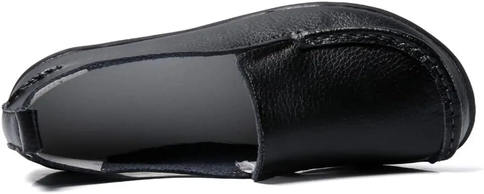 Casual Womens Loafers Shoes Soft Leather Lightweight Classic Penny Slip-on Loafers Outdoor Indooor Walking Driving Moccasins Flats for Womens Nurse Loafers Flats