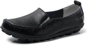 Casual Womens Loafers Shoes Soft Leather Lightweight Classic Penny Slip-on Loafers Outdoor Indooor Walking Driving Moccasins Flats for Womens Nurse Loafers Flats