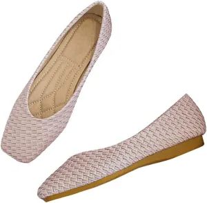ChaiRong Zhou Women's Casual Simple Ballet Flats Soft Memory Foam Comfort Office Ladies Square Toe Slip-on Loafer Shoes
