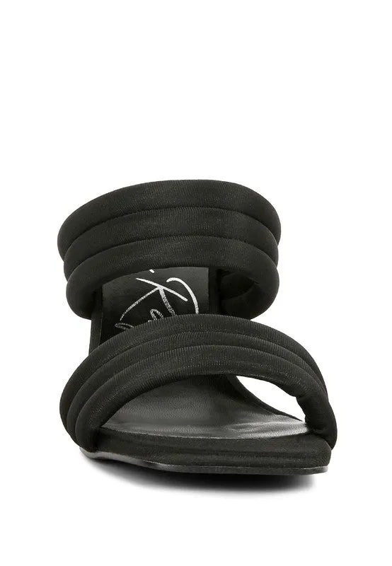 Chic Quilted Straps Heeled Sandals