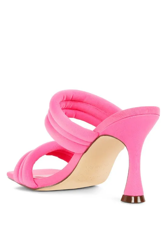 Chic Quilted Straps Heeled Sandals