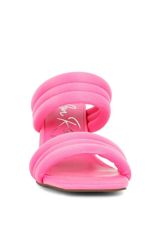 Chic Quilted Straps Heeled Sandals