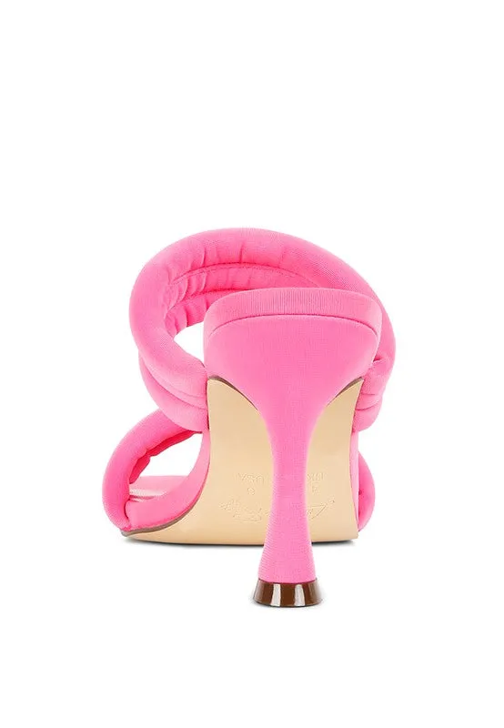 Chic Quilted Straps Heeled Sandals
