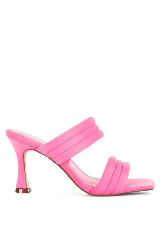 Chic Quilted Straps Heeled Sandals