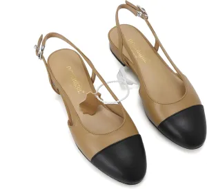 Chic Serenity Genuine Lambskin Strap Flats