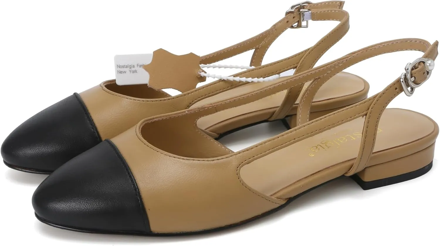 Chic Serenity Genuine Lambskin Strap Flats